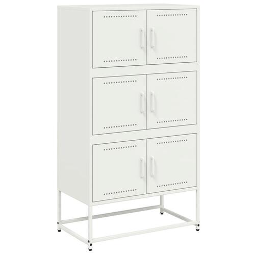Skænk 68,5x38,5x123,5 cm stål hvid