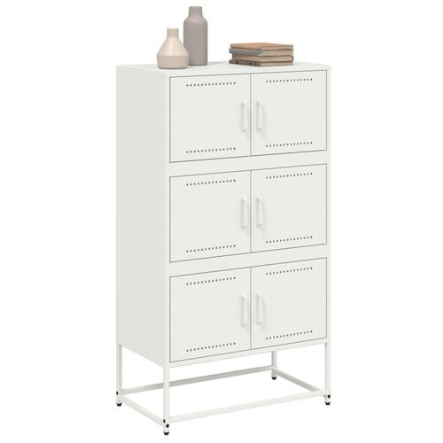 Skænk 68,5x38,5x123,5 cm stål hvid