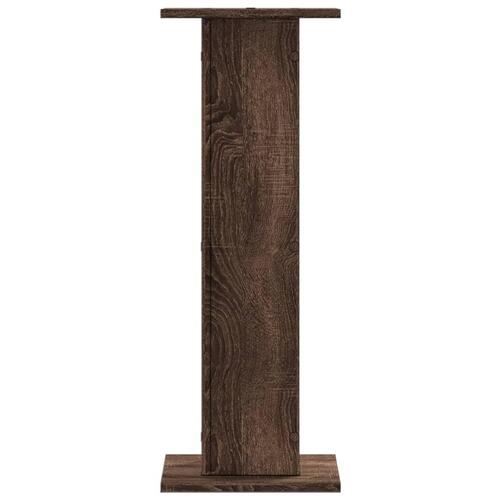 Højtalerstativer 2 stk. 30x30x80 cm konstrueret træ brun egetræ