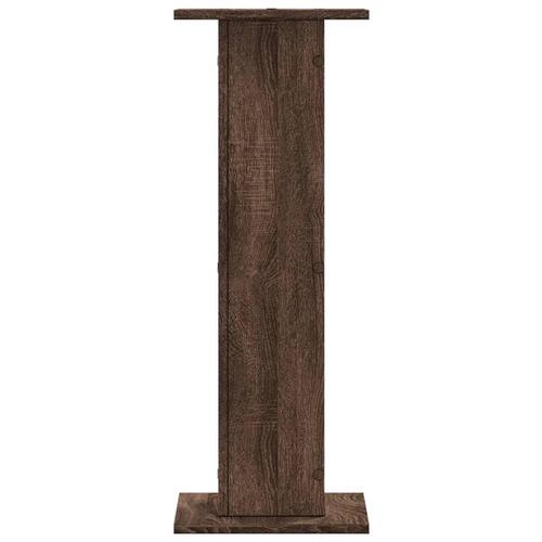 Højtalerstativer 2 stk. 30x30x80 cm konstrueret træ brun egetræ