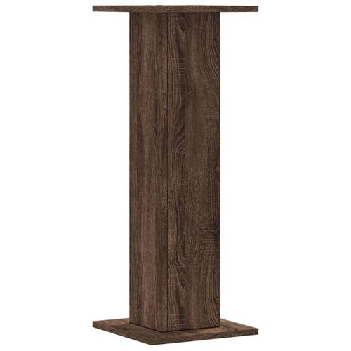 Højtalerstativer 2 stk. 30x30x80 cm konstrueret træ brun egetræ