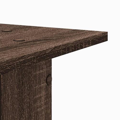 Højtalerstativer 2 stk. 30x30x80 cm konstrueret træ brun egetræ