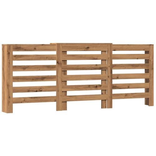 Radiatorskjuler 205x21,5x83,5 cm konstrueret træ egetræsfarve
