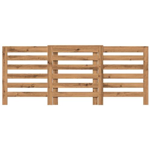 Radiatorskjuler 205x21,5x83,5 cm konstrueret træ egetræsfarve