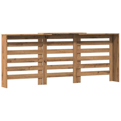 Radiatorskjuler 205x21,5x83,5 cm konstrueret træ egetræsfarve