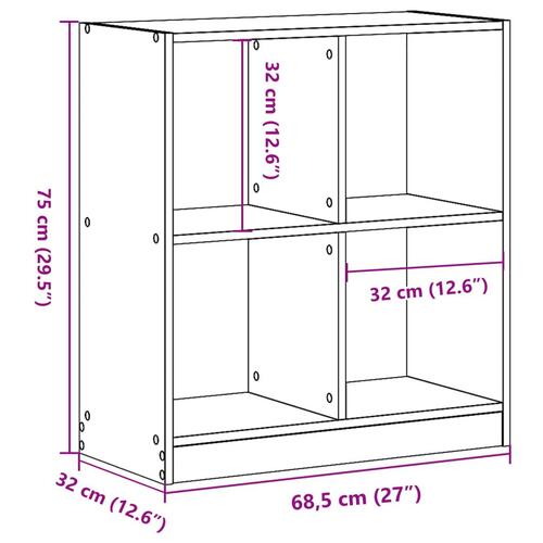 Skab 68,5x32x75 cm konstrueret træ sonoma-eg