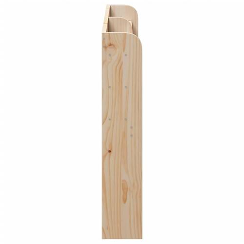Sengegavl med hylder 120 cm massivt fyrretræ