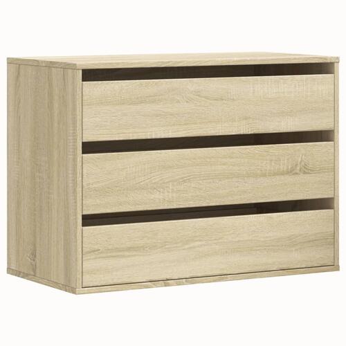 Kommode til hjørne 80x41x58 cm konstrueret træ sonoma-eg