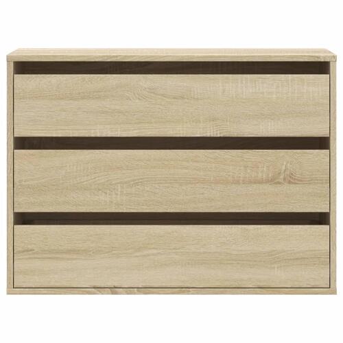 Kommode til hjørne 80x41x58 cm konstrueret træ sonoma-eg