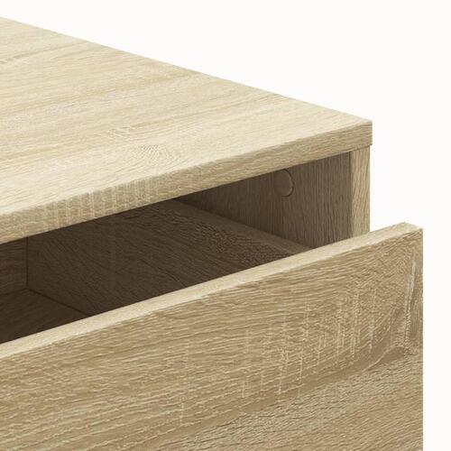 Kommode til hjørne 80x41x58 cm konstrueret træ sonoma-eg