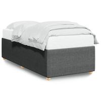 Sengeramme uden madras Mørkegrå 90x190 cm Stof