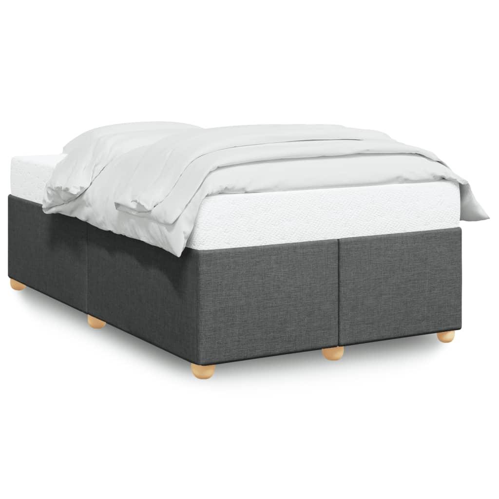 Sengeramme uden madras - mørkegrå stof 120×200 cm billede