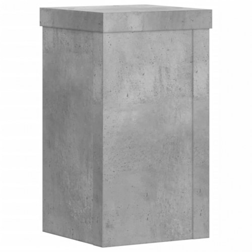 Plantestativer - 2 stk. 10 × 10 × 18 cm i konstrueret træ, betongrå