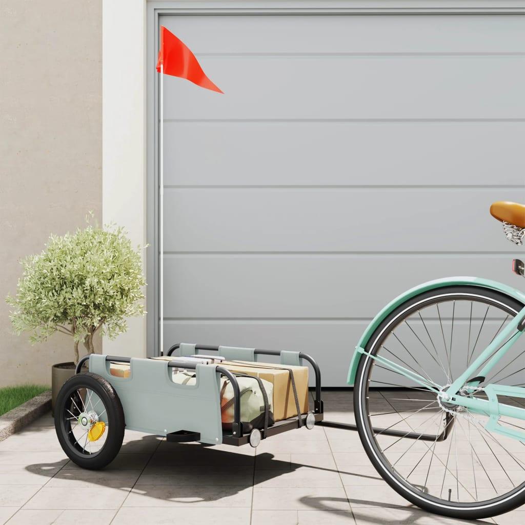 Cykeltrailer oxfordstof og jern grå
