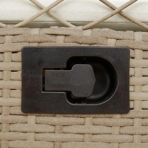 Havestole 2 stk. med lænefunktion polyrattan beige
