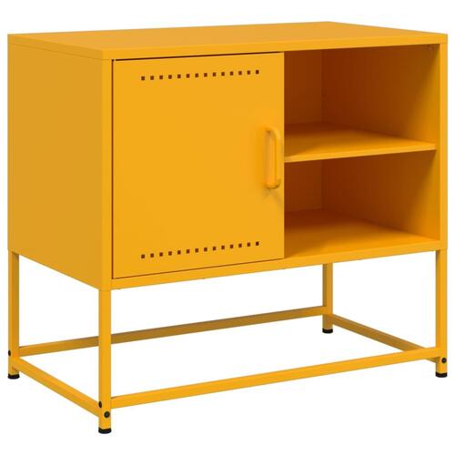 Tv-bord 68x39x60,5 cm stål sennepsgul