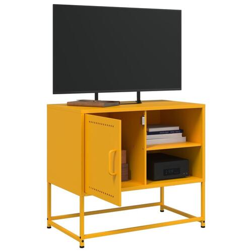 Tv-bord 68x39x60,5 cm stål sennepsgul