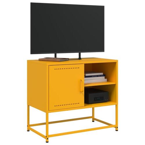 Tv-bord 68x39x60,5 cm stål sennepsgul