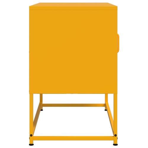 Tv-bord 68x39x60,5 cm stål sennepsgul