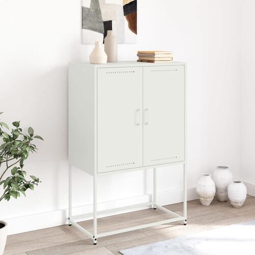 Tv-bord 68x39x60,5 cm stål hvid