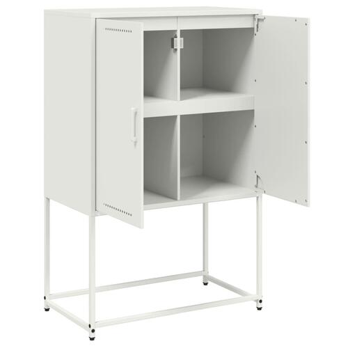 Tv-bord 68x39x60,5 cm stål hvid