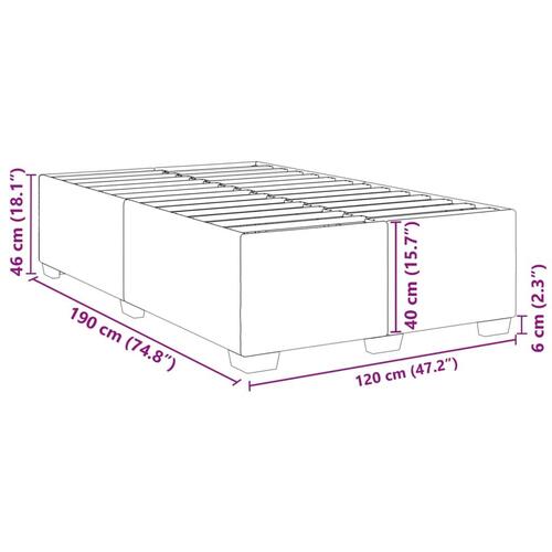 Sengeramme uden madras 120x190 cm stof sort