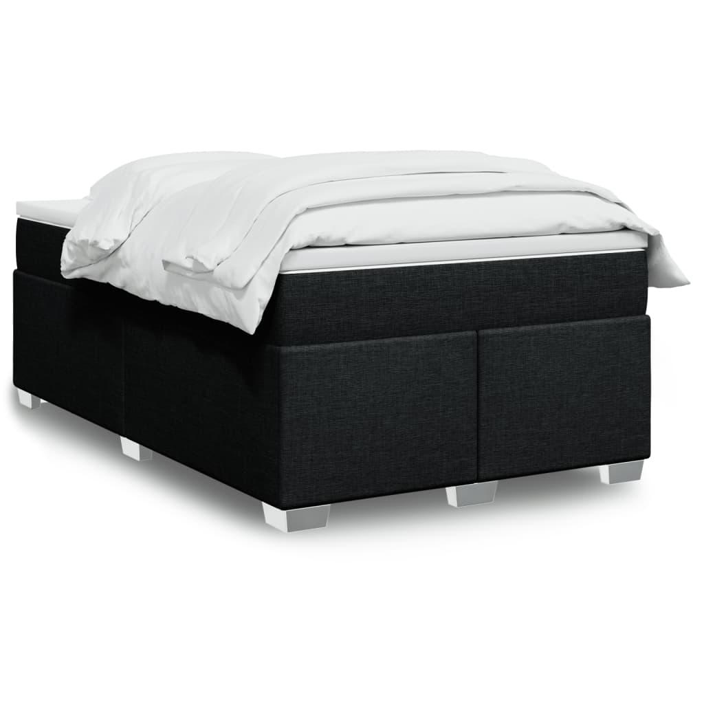 Kontinentalseng med madras 120x190 cm stof sort billede