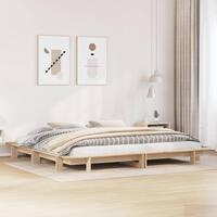 Sengeramme uden madras 180x200 cm massivt fyrretræ