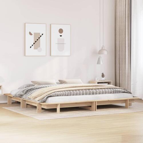 Sengeramme uden madras 180x200 cm massivt fyrretræ