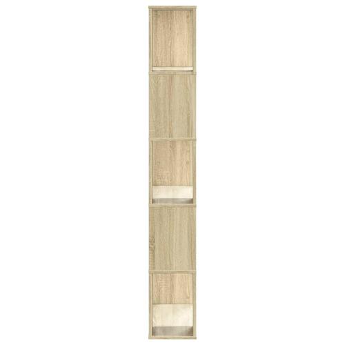 Bogreol 80,5x23,5x162,5 cm 5 hylder konstrueret træ sonoma-eg