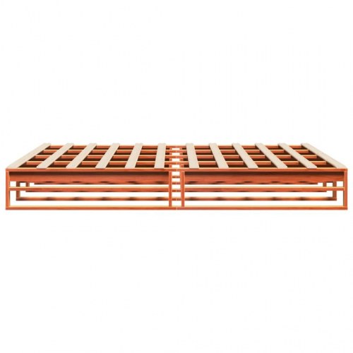 Sengeramme 200x200 cm i massivt fyrretræ - gyldenbrun