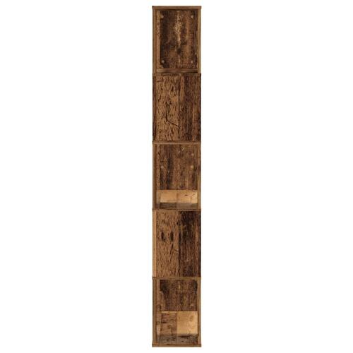 Bogreol 80,5x23,5x162,5 cm 5 hylder konstrueret træ gammelt træ