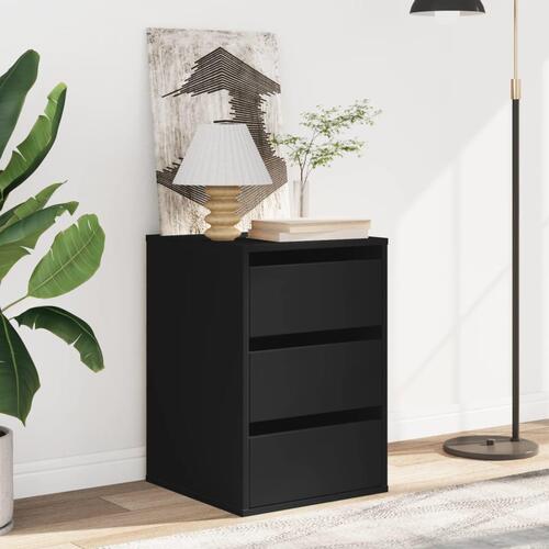Kommode til hjørne 40x41x58 cm konstrueret træ sort