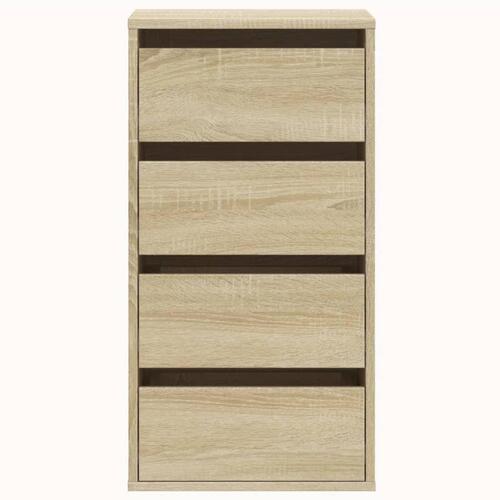 Kommode til hjørne 40x41x76 cm konstrueret træ sonoma-eg