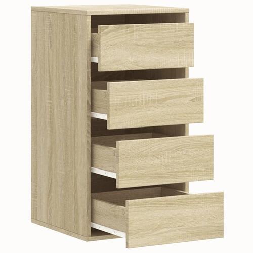 Kommode til hjørne 40x41x76 cm konstrueret træ sonoma-eg