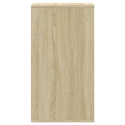 Kommode til hjørne 40x41x76 cm konstrueret træ sonoma-eg