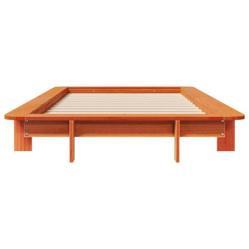Sengeramme uden madras 100x200 cm massivt fyrretræ gyldenbrun