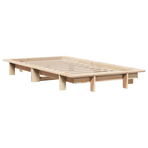 Sengeramme uden madras 100x200 cm massivt fyrretræ