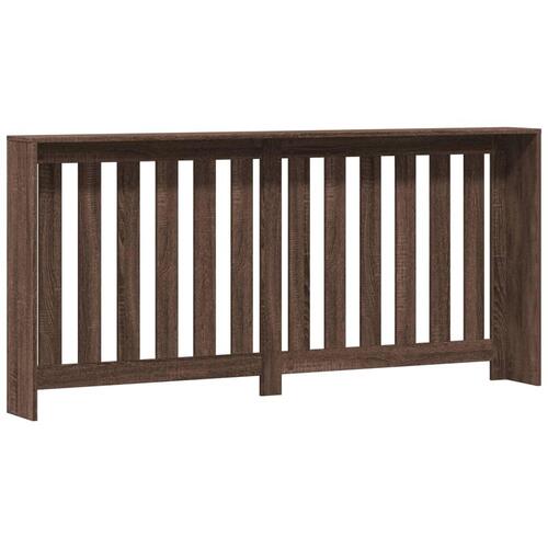 Radiatorskjuler 175x20x82 cm konstrueret træ brun egetræsfarvet