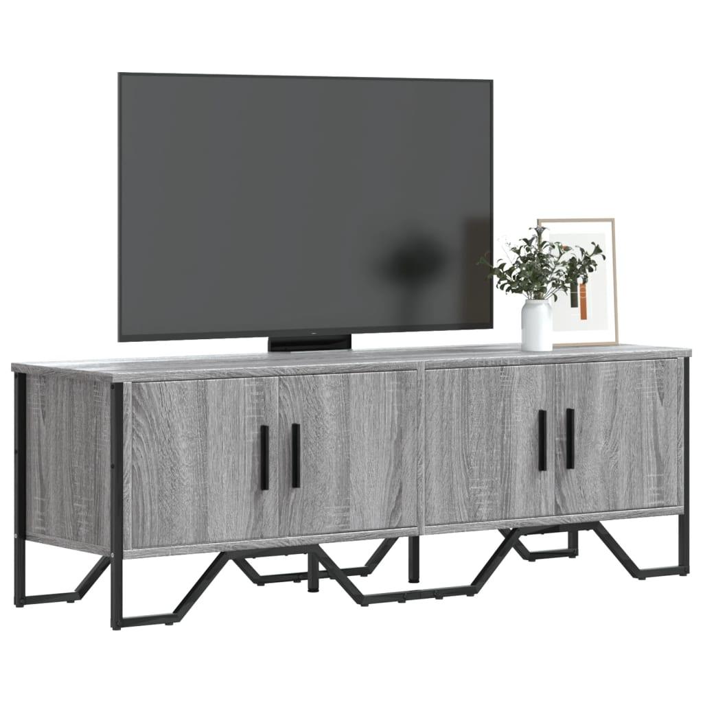 Tv-bord 122x34x41 cm konstrueret træ grå sonoma-eg