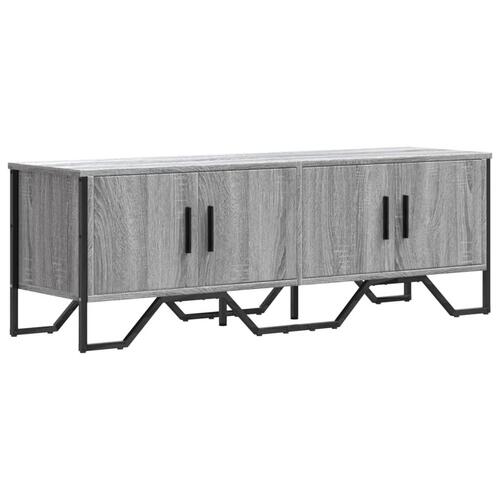 Tv-bord 122x34x41 cm konstrueret træ grå sonoma-eg