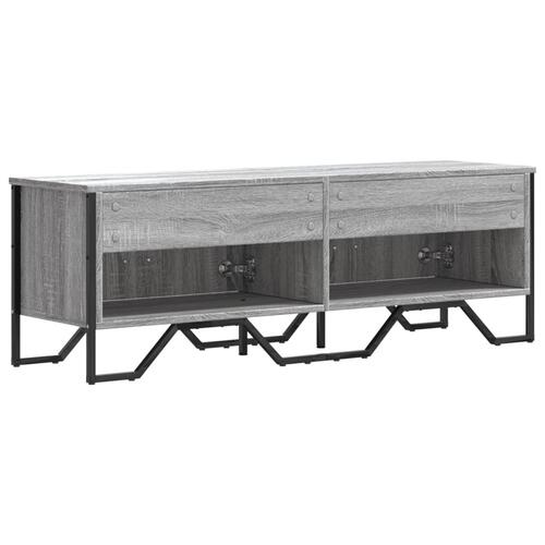 Tv-bord 122x34x41 cm konstrueret træ grå sonoma-eg
