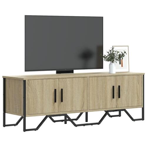 Tv-bord 122x34x41 cm konstrueret træ sonoma-eg