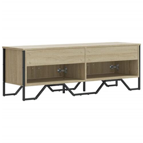 Tv-bord 122x34x41 cm konstrueret træ sonoma-eg