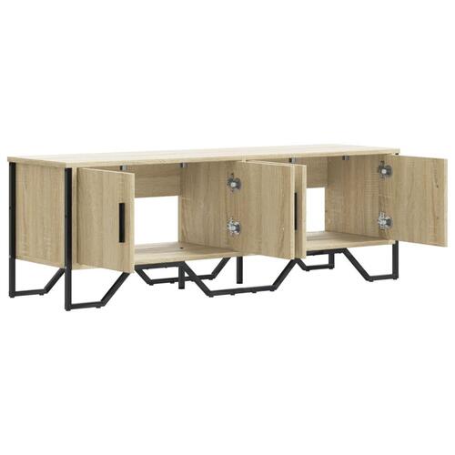 Tv-bord 122x34x41 cm konstrueret træ sonoma-eg