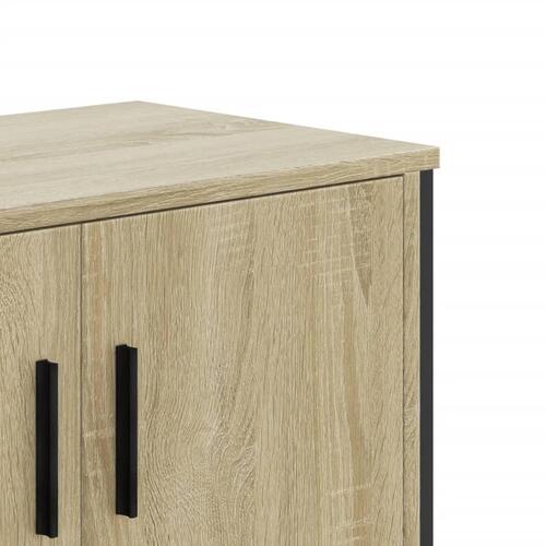 Tv-bord 122x34x41 cm konstrueret træ sonoma-eg