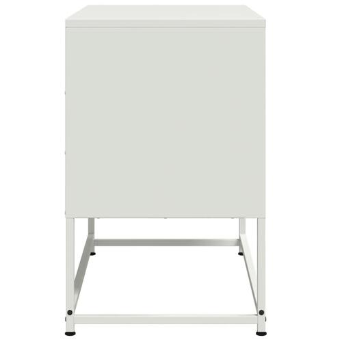 Tv-bord 68,5x39x60,5 cm stål hvid
