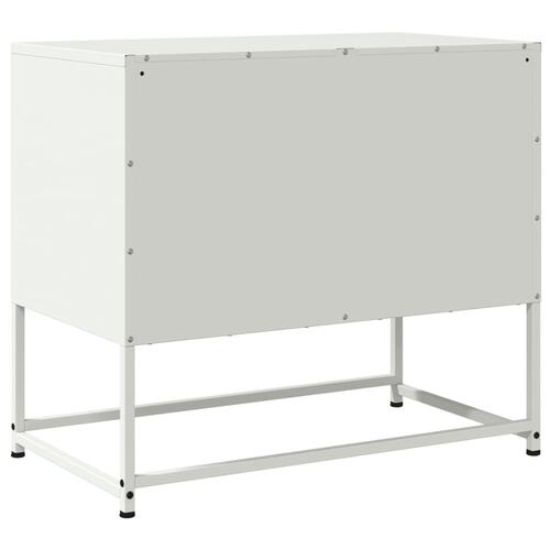 Tv-bord 68,5x39x60,5 cm stål hvid