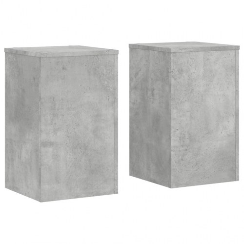 Plantestativer sæt af 2 - 30×30×50 cm i konstrueret træ, betongrå