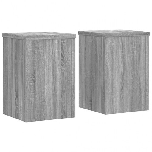 Plantestativer 2 stk. 25 x 25 x 35 cm - grå sonoma-eg